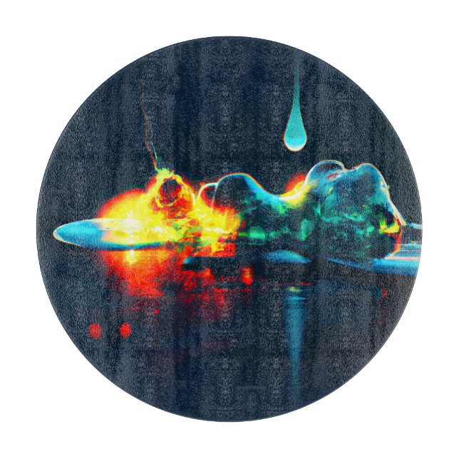 Glowing Liquid Drip Cutting Board (Front)