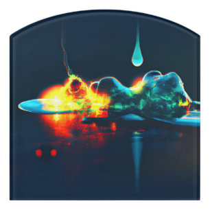 Glowing Liquid Drip Door Sign