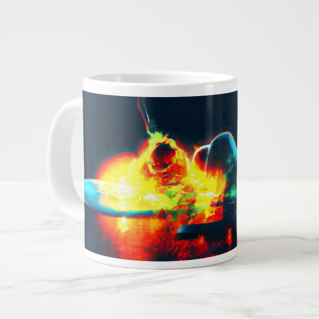 Glowing Liquid Drip Giant Coffee Mug (Front Left)