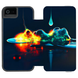 Glowing Liquid Drip iPhone SE/5/5s Wallet Case