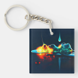 Glowing Liquid Drip Keychain