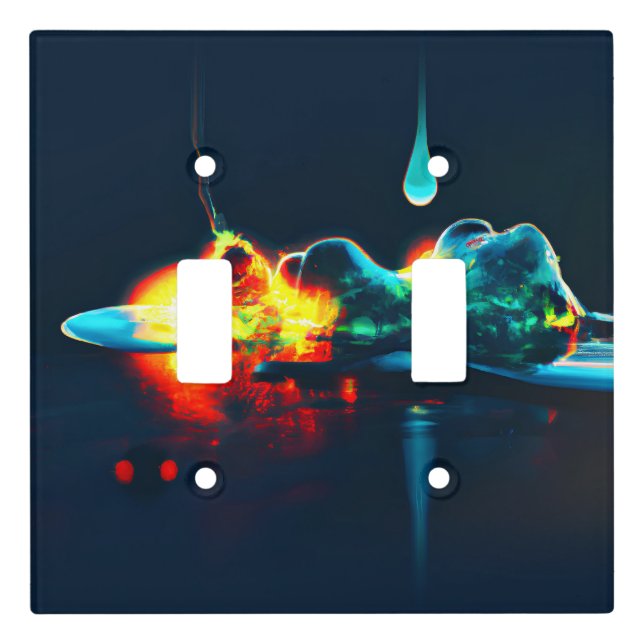 Glowing Liquid Drip Light Switch Cover (Front)