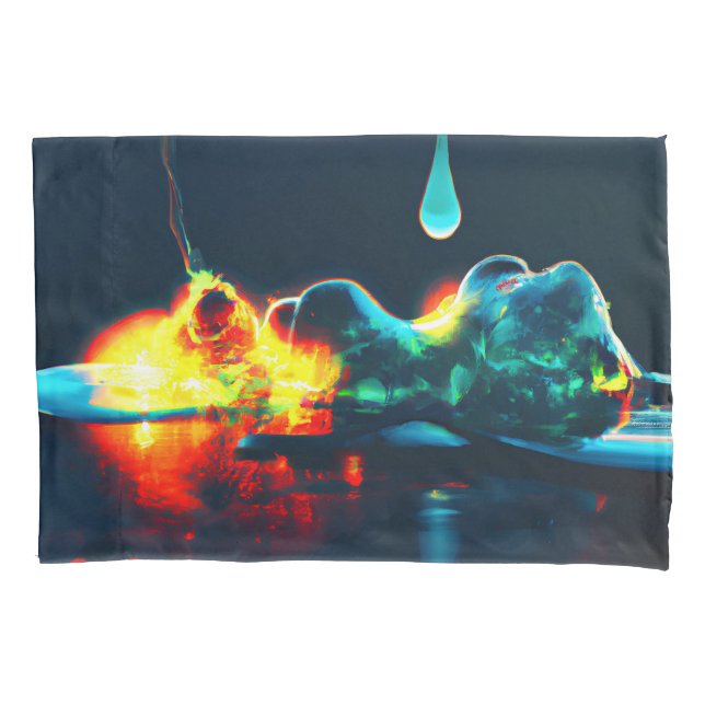 Glowing Liquid Drip Pillow Case (Front)