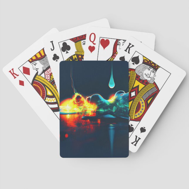 Glowing Liquid Drip Poker Cards (Back)