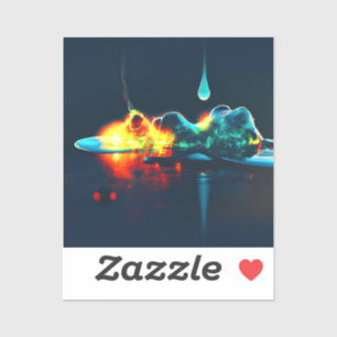 Glowing Liquid Drip Sticker