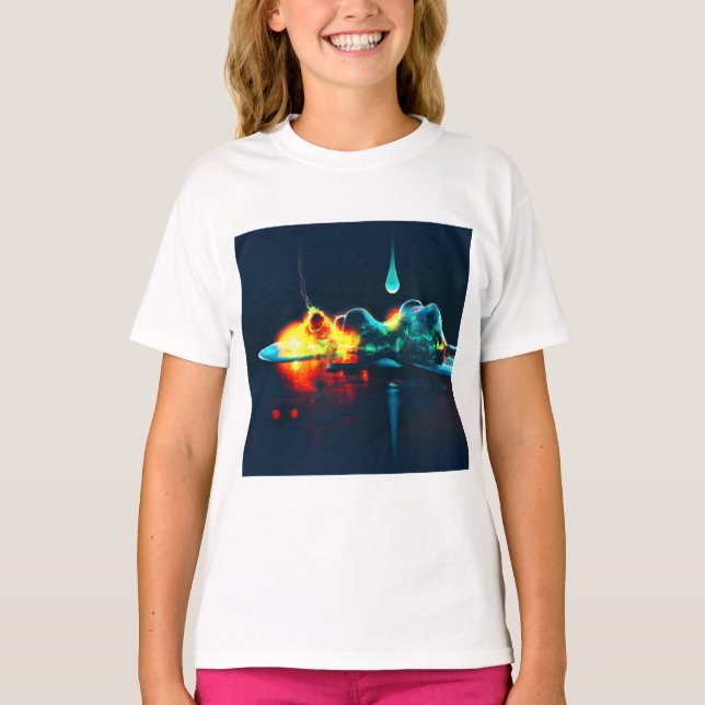 Glowing Liquid Drip T-Shirt (Front)