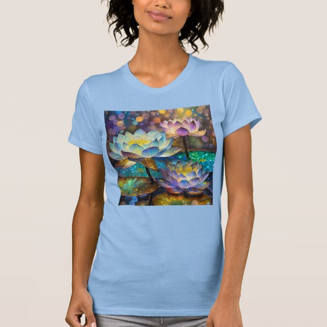 Glowing Lotus Flowers Trio T-Shirt (Front)