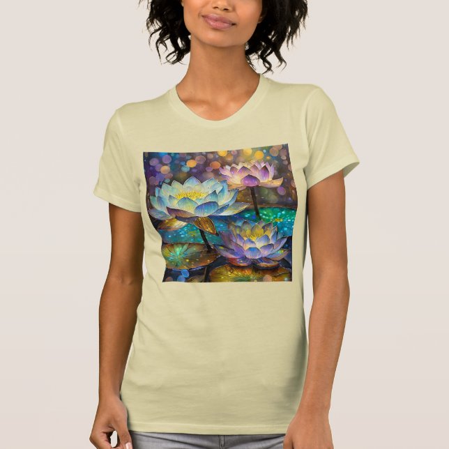 Glowing Lotus Flowers Trio T-Shirt (Front)