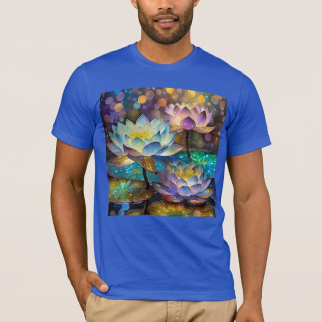 Glowing Lotus Flowers Trio T-Shirt (Front)