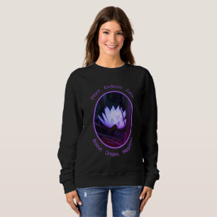Glowing Lotus Water Lily Flower Inspirational Sweatshirt
