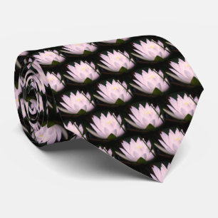 Glowing Lotus Water Lily Flower Neck Tie