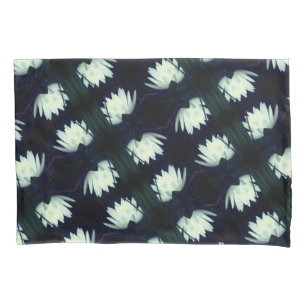 Glowing Lotus Water Lily Flower Pattern Pillow Case