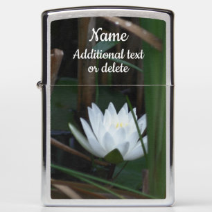 Glowing Lotus Water Lily Flower Personalized Zippo Lighter