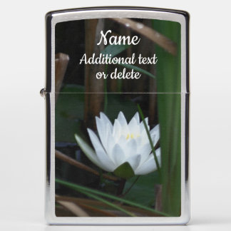 Glowing Lotus Water Lily Flower Personalized Zippo Lighter