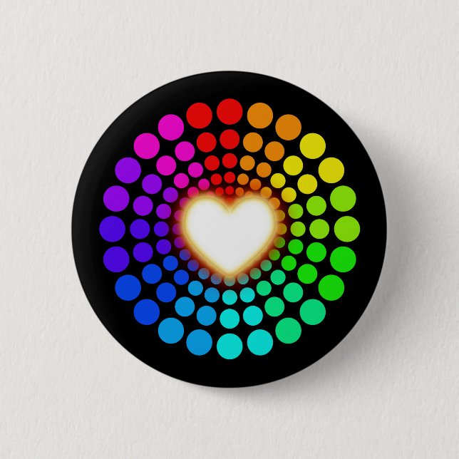 Glowing Love Heart Button (Front)