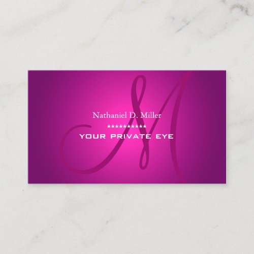 Customize this monogram business card