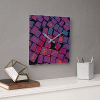 Glowing Mah Jongg Tiles Wall Clock