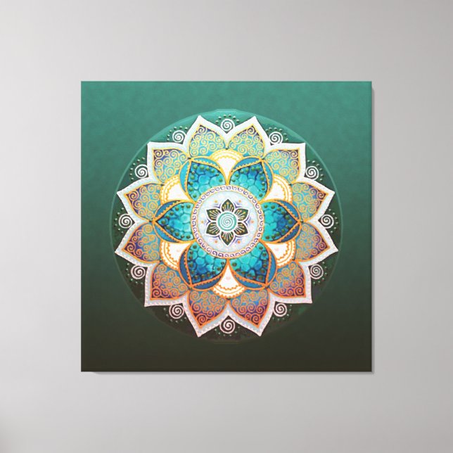 Glowing Mandala - Wrapped Canvas Print (Front)