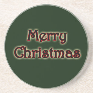 Glowing Merry Christmas Coaster
