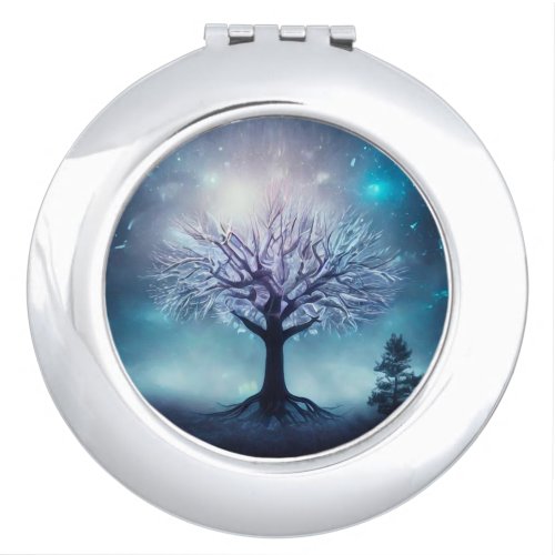 Glowing Mist Tree Compact Mirror