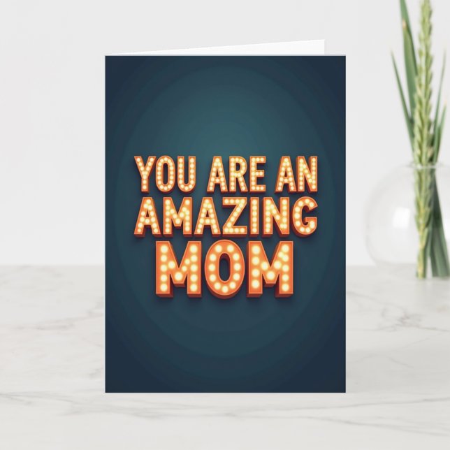 Glowing Mom Message Card (Front)