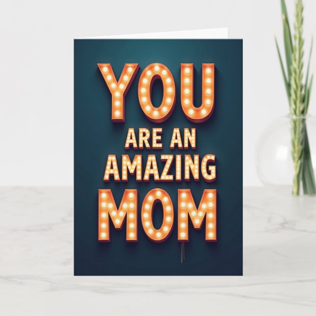 Glowing Mom Tribute Card (Front)