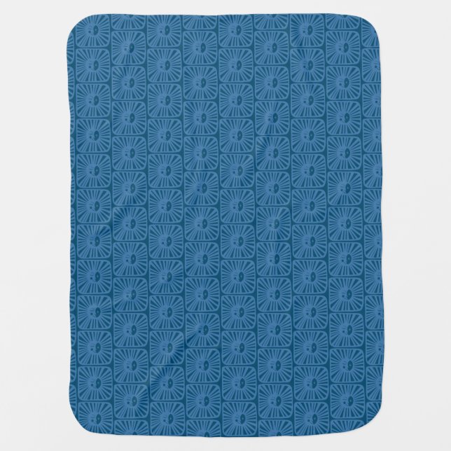 Glowing Moon Cute and Charming Blue Moonlight  Baby Blanket (Front)