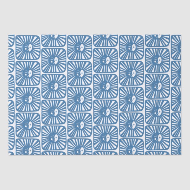 Glowing Moon Cute and Charming Blue Moonlight Gift Tissue Paper (Front)