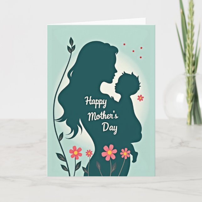 Glowing Mother Child Card (Front)
