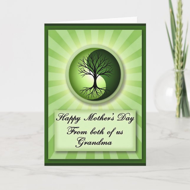 Glowing Mothers Day Emblem Card (Front)