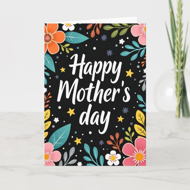 Glowing Mothers Day Text Card (Front)