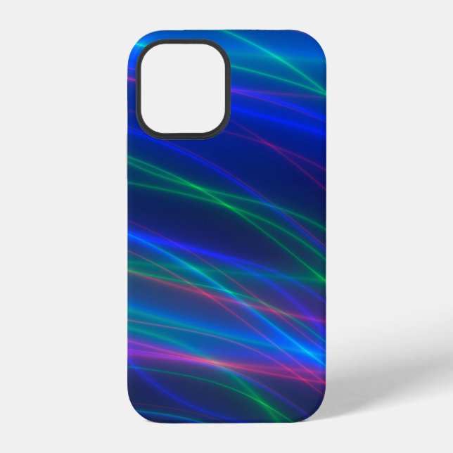 Glowing Multicolored Rays Iphone Case (Back)