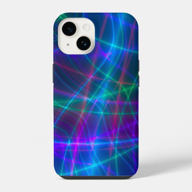 Glowing Multicolored Rays Iphone Case (Back)