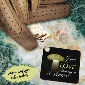 Glowing Mushroom Solar Light Inspirational Quote Keychain