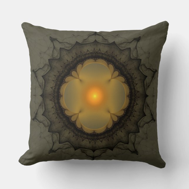 Glowing mystical ornament  throw pillow (Front)
