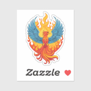 Glowing mythological Fantasy Phoenix Bird Sticker