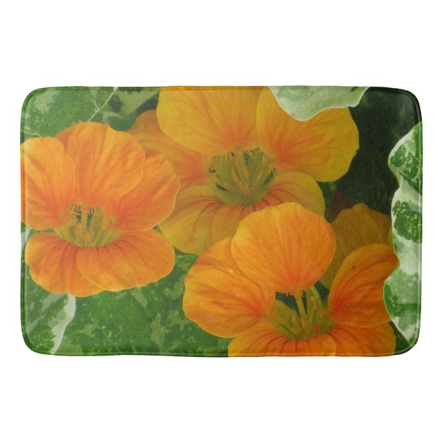 Glowing Nasturtium Bath Mat (Front)