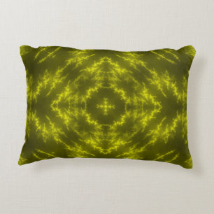 Glowing Neon Electric Thunder Bolts Accent Pillow