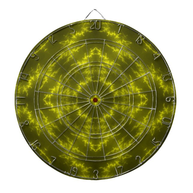 Glowing Neon Electric Thunder Bolts Dart Board (Front)