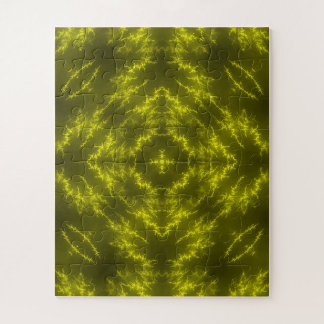 Glowing Neon Electric Thunder Bolts Jigsaw Puzzle (Vertical)
