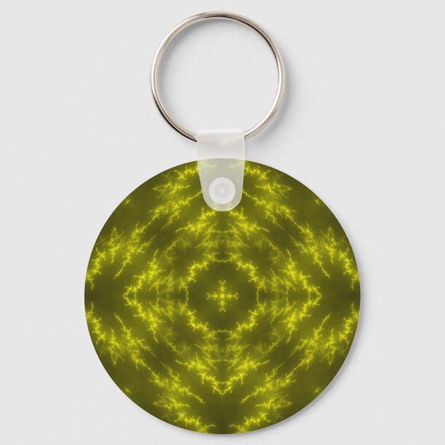Glowing Neon Electric Thunder Bolts Keychain (Front)