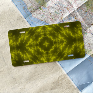 Glowing Neon Electric Thunder Bolts License Plate