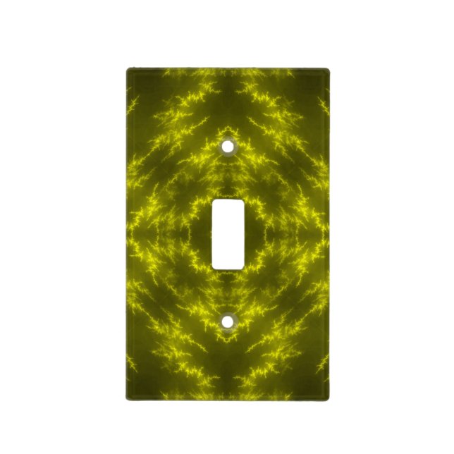 Glowing Neon Electric Thunder Bolts Light Switch Cover (Front)