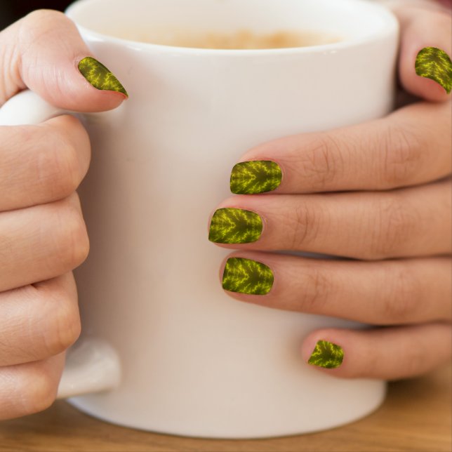 Glowing Neon Electric Thunder Bolts Minx Nail Art (Insitu - Mug)