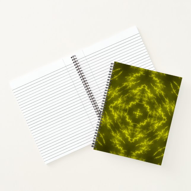 Glowing Neon Electric Thunder Bolts Notebook (Inside)