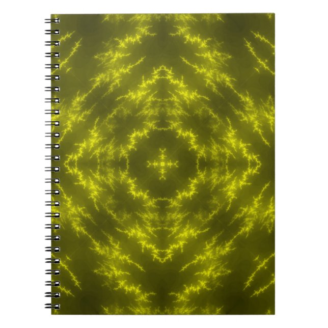 Glowing Neon Electric Thunder Bolts Notebook (Front)