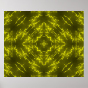 Glowing Neon Electric Thunder Bolts Poster