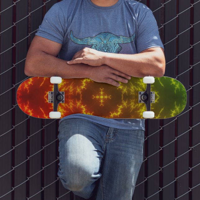 Glowing Neon Electric Thunder Bolts Skateboard (Outdoor 3)