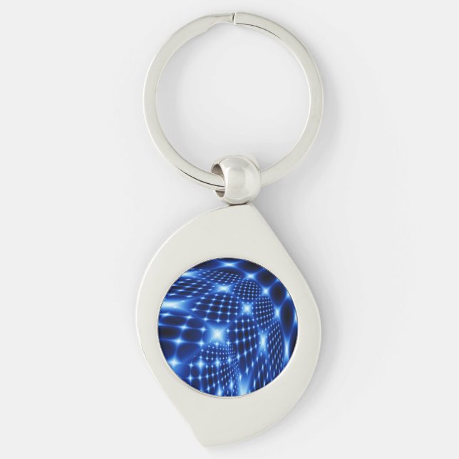 Glowing net fractal keychain (Front)