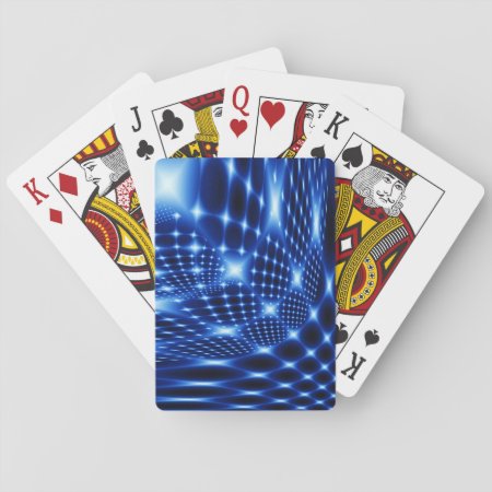Glowing Net Fractal Playing Cards